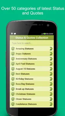 Status & Quotes Collection android App screenshot 4